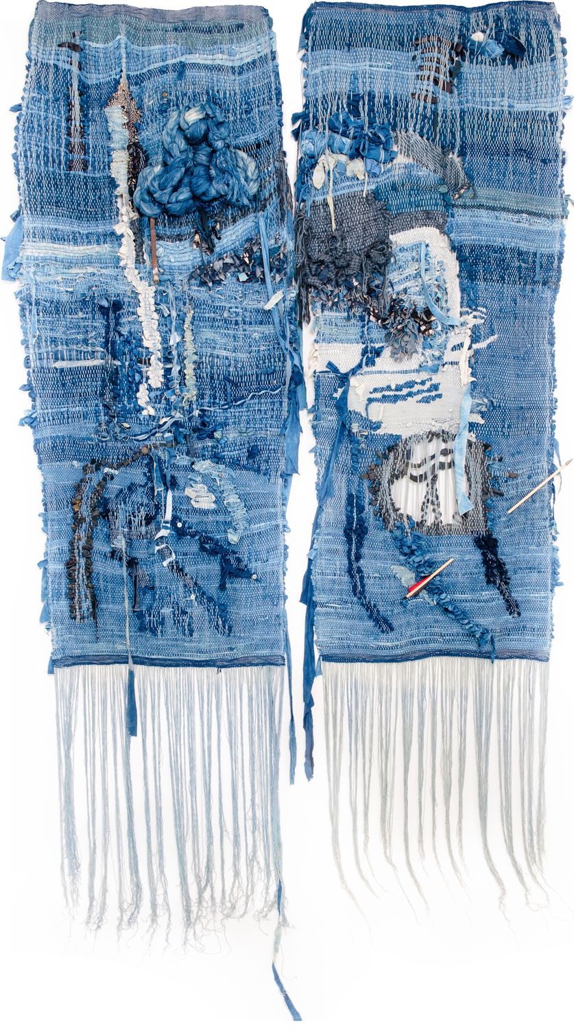 To Live and to Dye (2023), Woven Panel by Claudia Hill