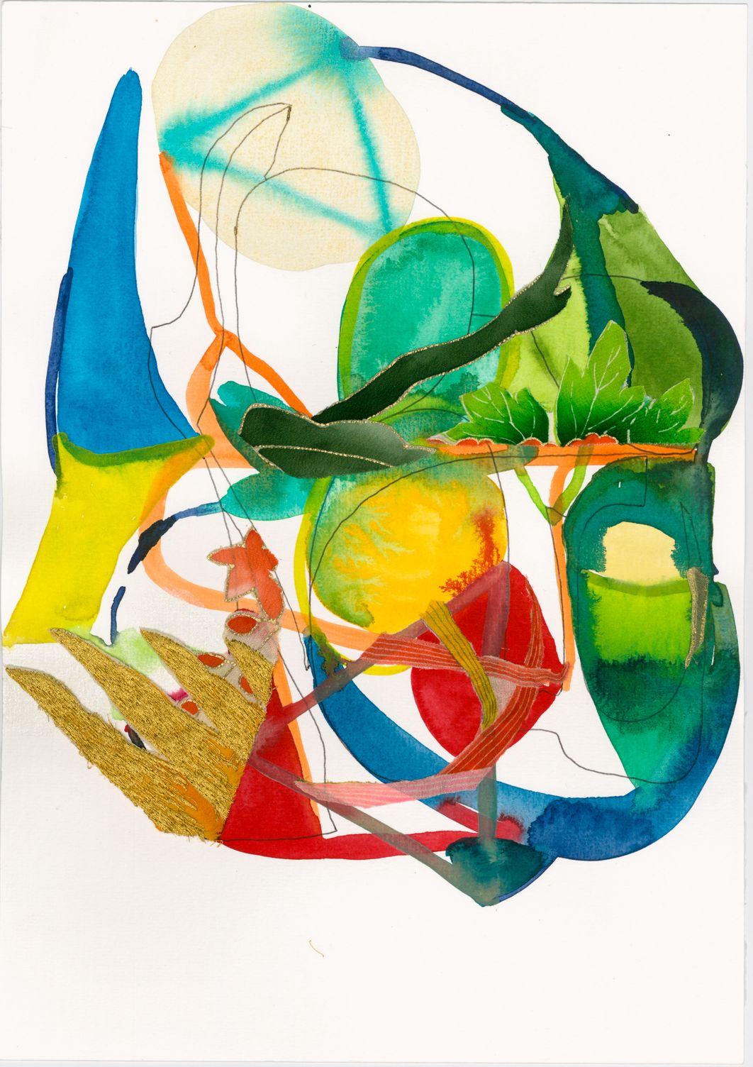 Auras Meeting (2017), Work on Paper by Claudia Hill