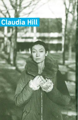 Unacknowledged Loss, page 22: chapter-opening portrait of Claudia Hill outdoors in winter, in a hooded parka with a fur-trimmed collar, hands clasped in fingerless knit mittens