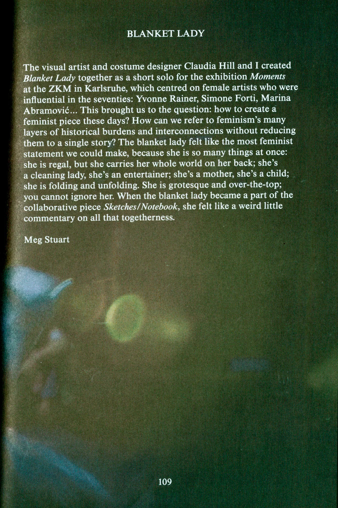 Image of excerpt from Books: Let’s Not Get Used to This Place