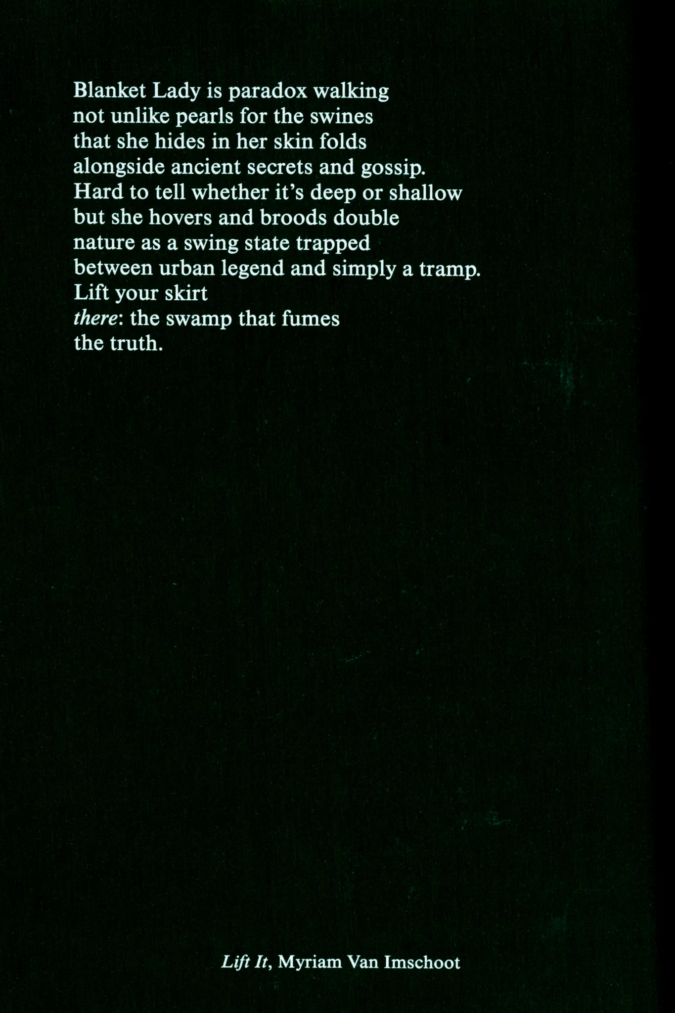Image of excerpt from Books: Let’s Not Get Used to This Place