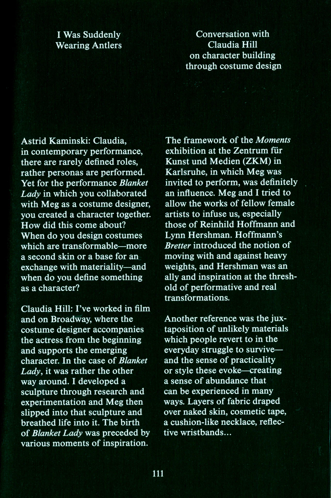 Image of excerpt from Books: Let’s Not Get Used to This Place