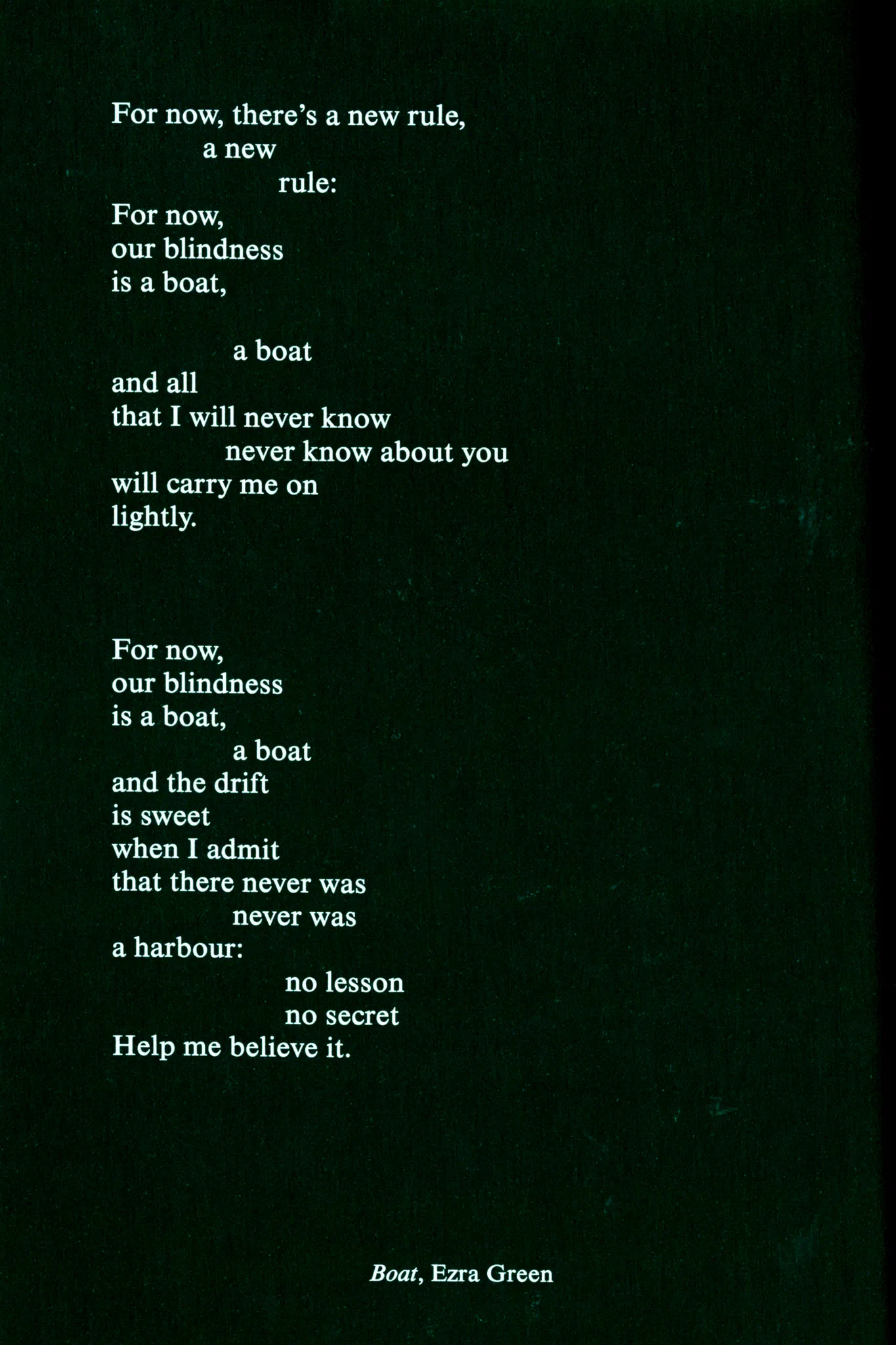 Image of excerpt from Books: Let’s Not Get Used to This Place