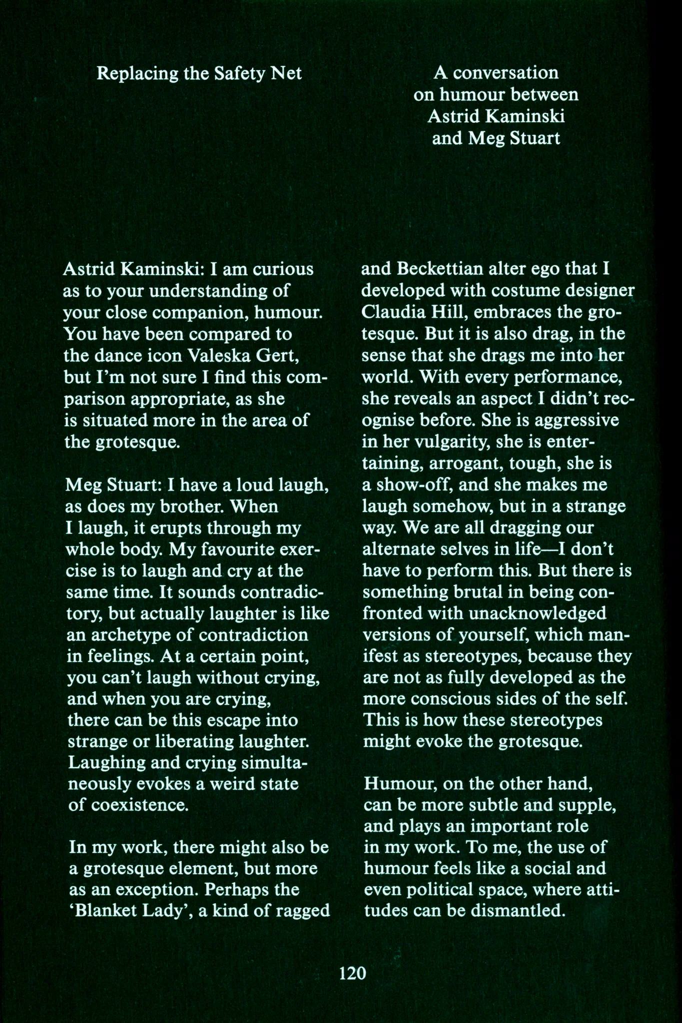 Image of excerpt from Books: Let’s Not Get Used to This Place