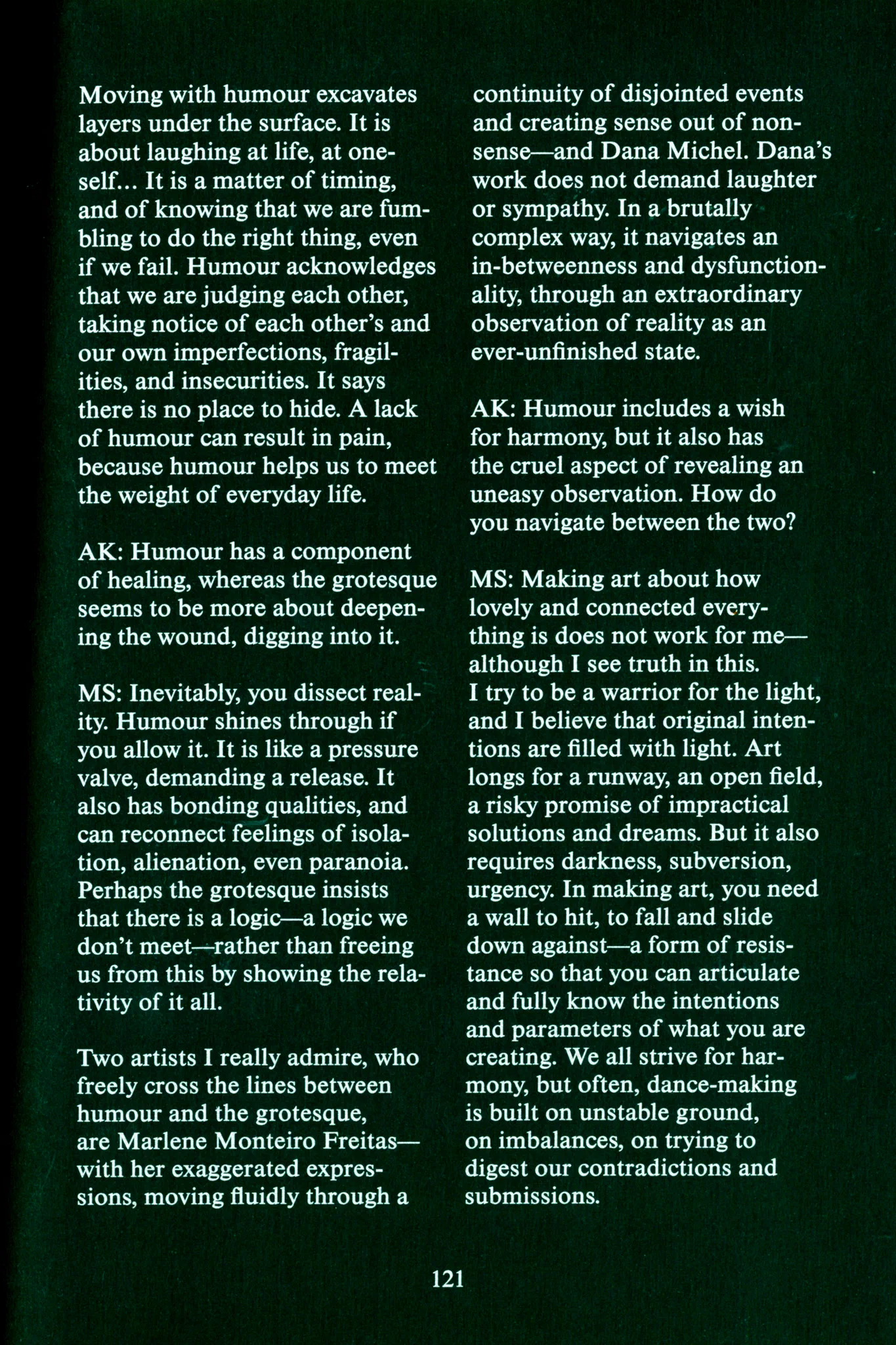 Image of excerpt from Books: Let’s Not Get Used to This Place