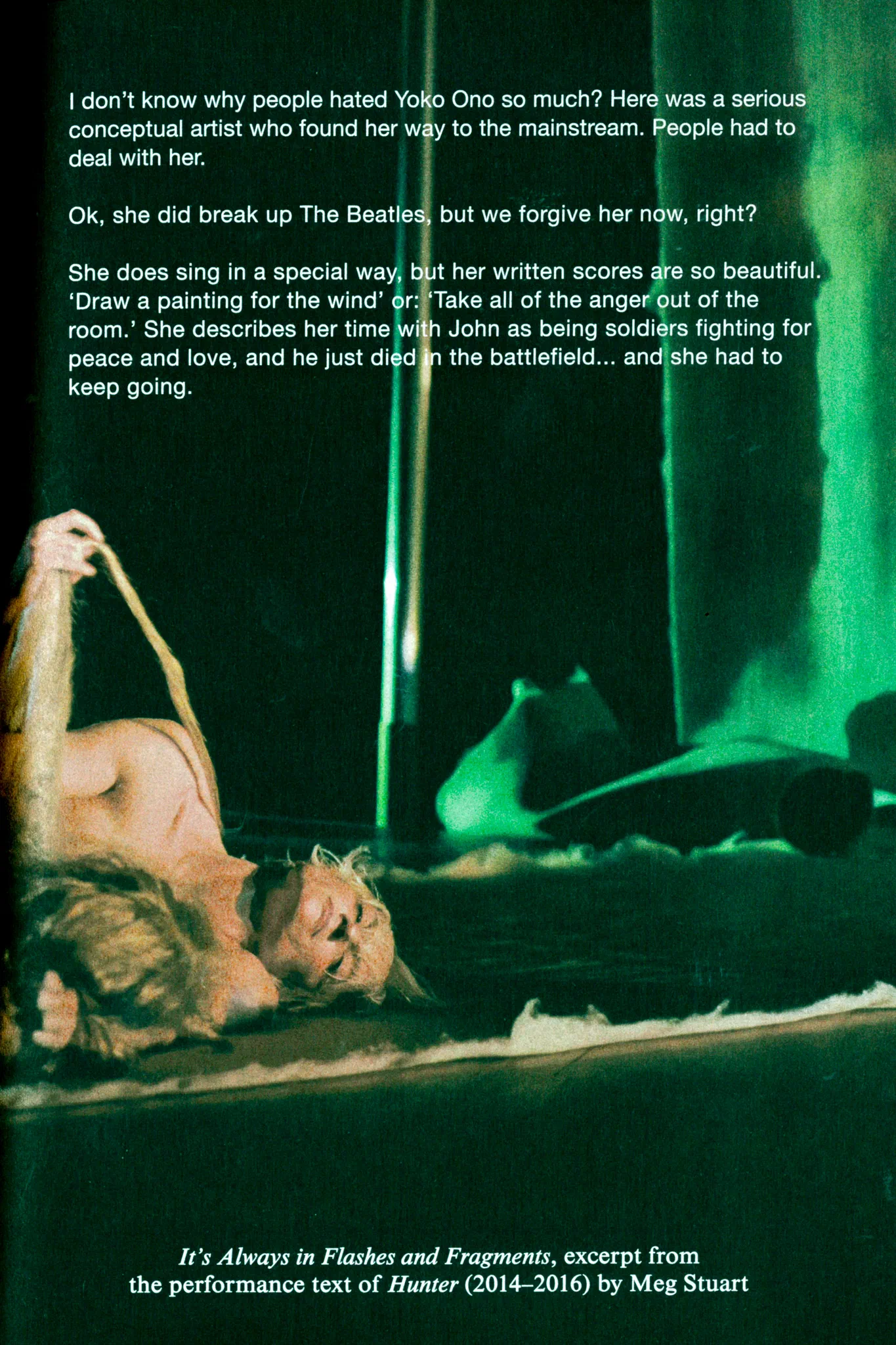 Image of excerpt from Books: Let’s Not Get Used to This Place