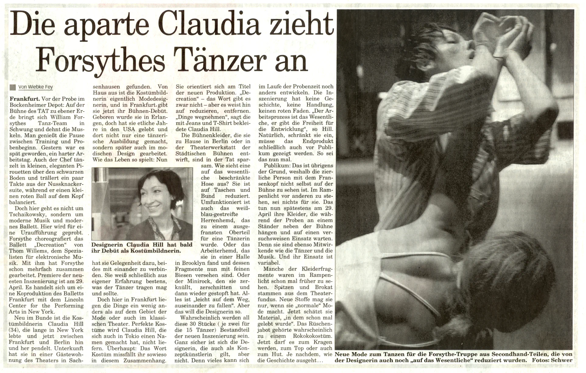 Image of excerpt from Frankfurter Neue Presse: April 14, 2003