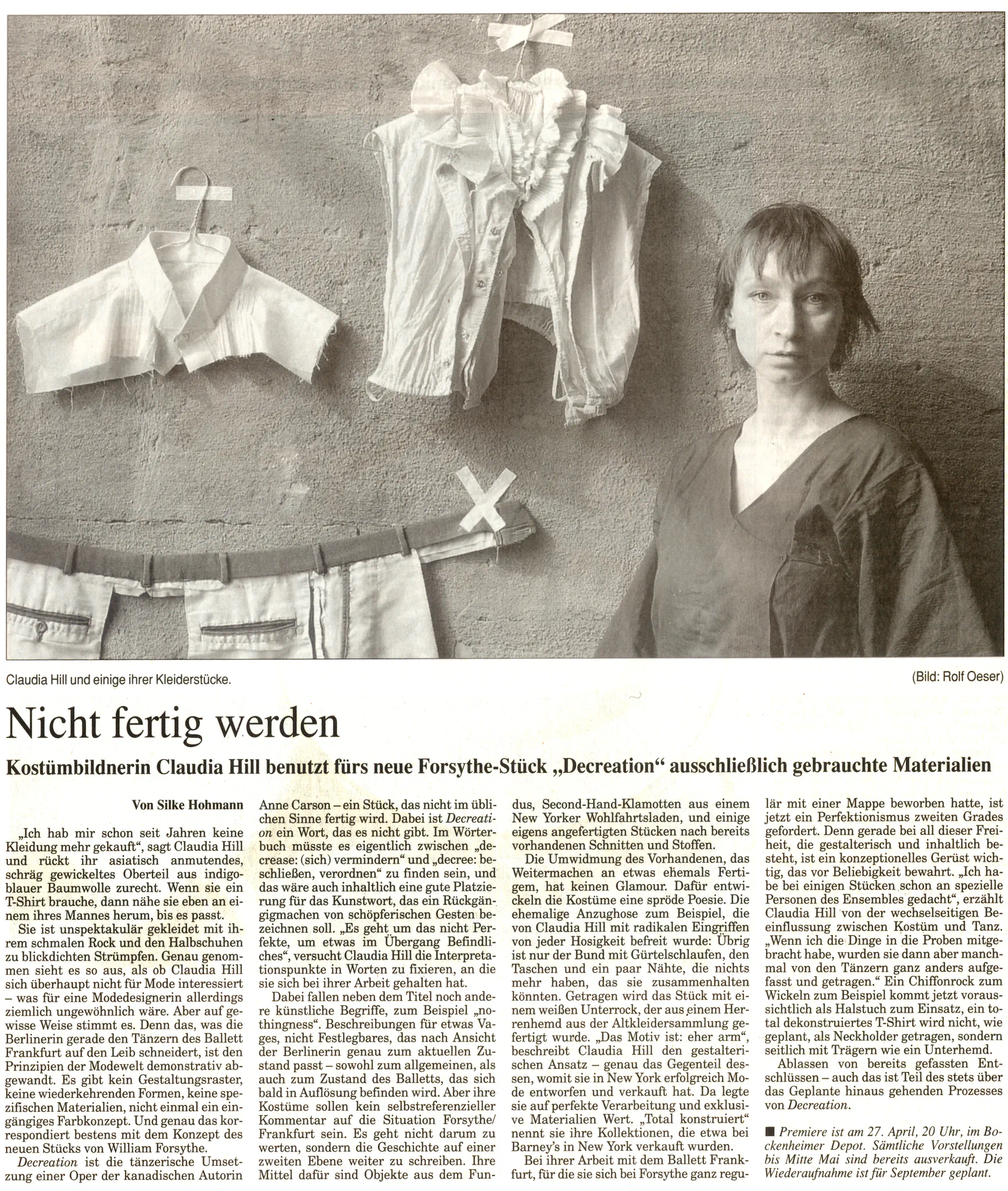 Image of excerpt from Frankfurter Rundschau: April 25, 2003