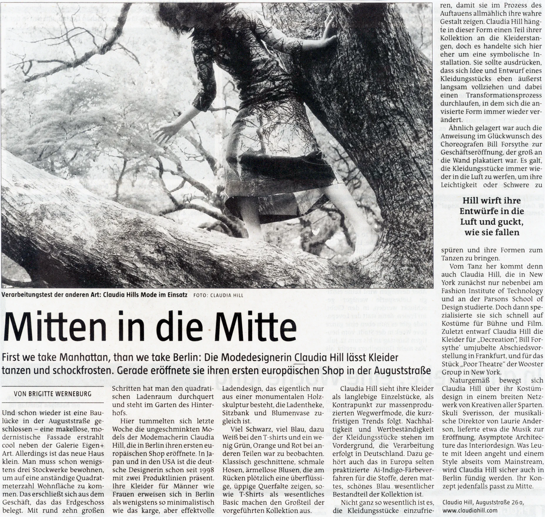 Image of excerpt from Die Tageszeitung: July 3, 2004